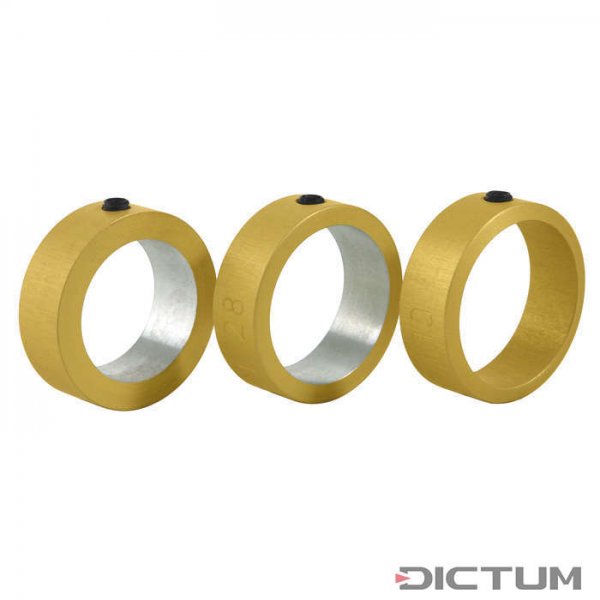 Herdim System Calibrated Stop Rings for Endpin Reamers, 3-Piece Set for Cello