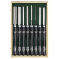 Crown Standard Turning Tools, 8-Piece Set, Black Stained Ash Handle