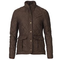 Laksen Ladies Quilted Laksen Ladies Quilted Jacket »Hampton«, Brown, Size 34