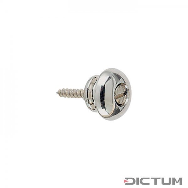 Endbutton with Metal Screw, Plastic, Silver Coloured