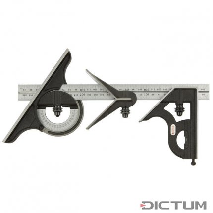 Starrett Combination Square, 4-Piece Set, Satinated Surface