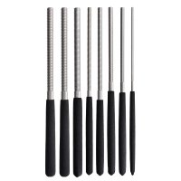 Juego de limas pequeñas Juego de limas pequeñas para tallar Iwasaki, redondas, 8 piezas
