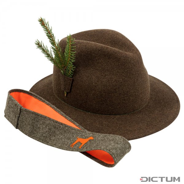 Kepka męski kapelusz myśliwski „Herwig”, oliwkowy, dwustronna opaska, rozmiar 59
