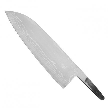 Hoja de Damasco en bruto, 15 capas, Santoku