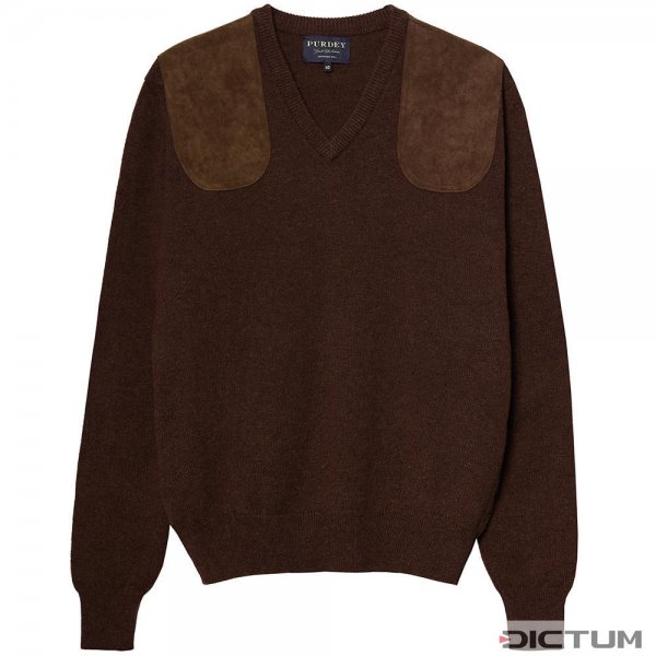 Purdey Ladies Shooting Sweater, Brown, Size 36