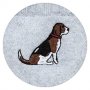 hellgrau (Motiv: Beagle)