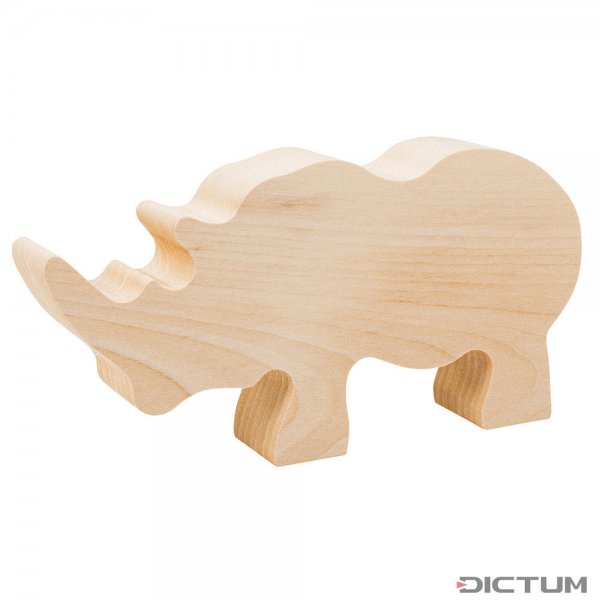 Grezzo da intaglio in legno di tiglio, »Rinoceronte«