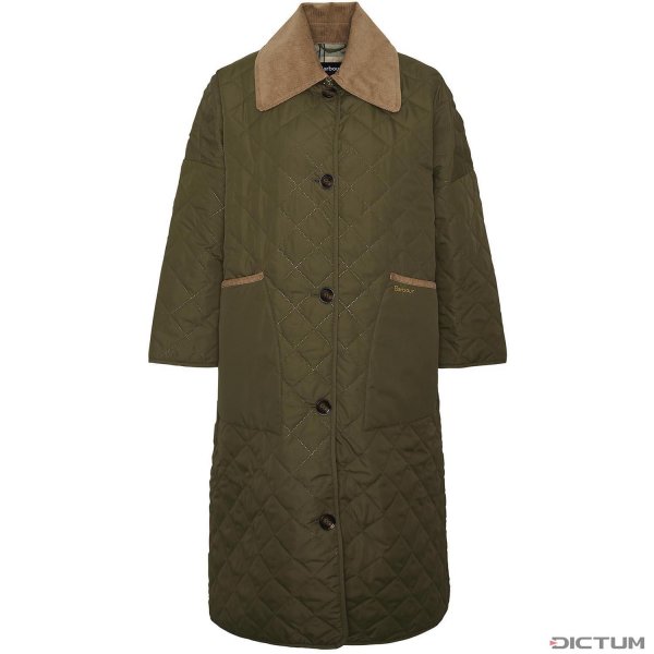 Płaszcz pikowany damski Barbour „Lockton”, zieleń wojskowa, rozmiar 40