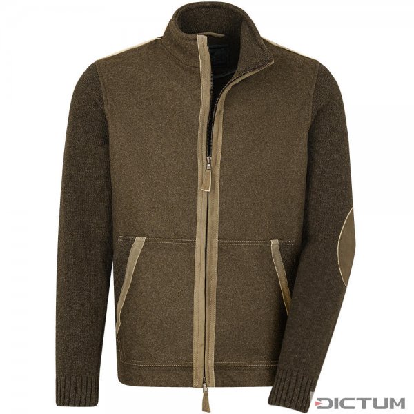 »Franko« Men’s Jacket, Knitwear/Loden, Brown/Green, Size 56