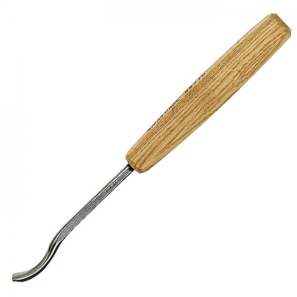 Pfeil Carving Tool, Gouge/V-Parting Tool, Short Bent, Sweep 11A / 2 mm