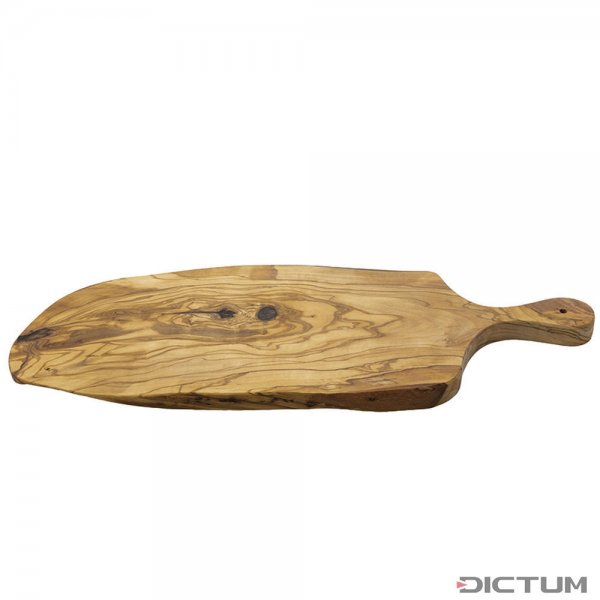 Tabla para cortar madera de olivo rústica con mango