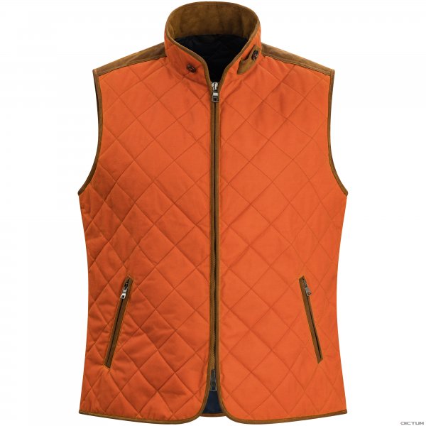 Gilet in cera da uomo &quot;Dante&quot;, arancione bruciato, taglia 56