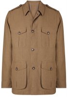 Herrenjacke Safari, Herrenjacke Safari, Irisches Leinen, khaki, Größe 48