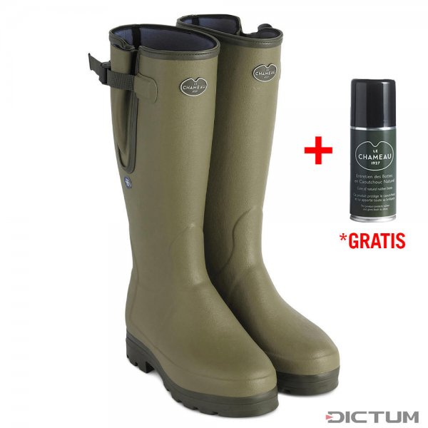 Bota de caucho p. hombre Le Chameau »Vierzonord Plus«, forro neopreno, verde, 40