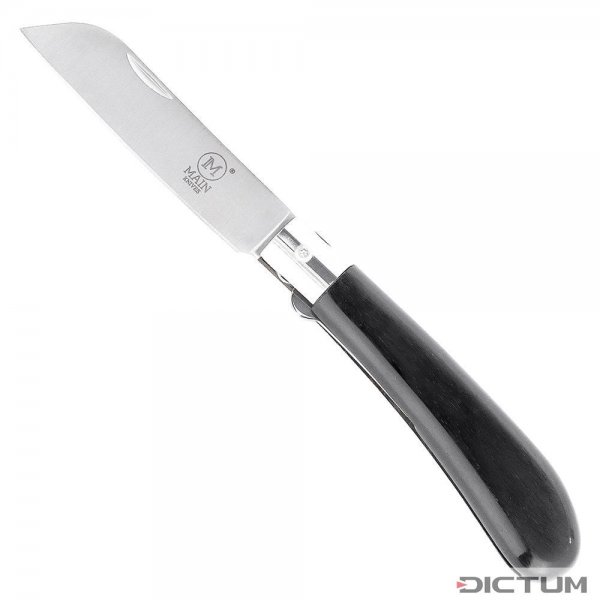MAIN »German Line« Folding Knife, Sheep Foot, Black Pakka Wood