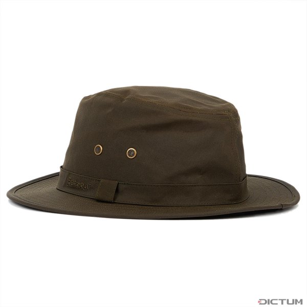 Sombrero encerado Safari Barbour »Dawson«, verde oliva, talla S