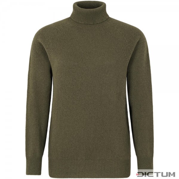Ladies’ Turtleneck Sweater, Dark Green, Size L