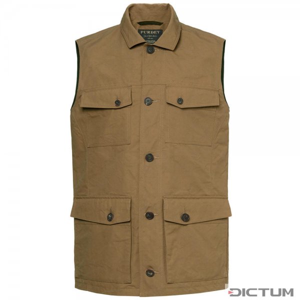 Purdey »Percival« Men's Safari Vest, Desert Khaki, Size XL