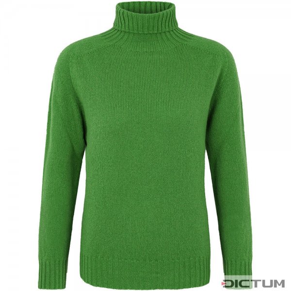 Ladies Turtleneck Sweater, Dark Green, Size S