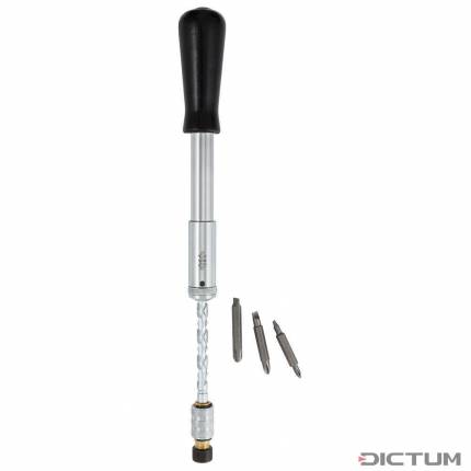 Śrubokręt spiralny 480 mm, plus 3 bity podwójne