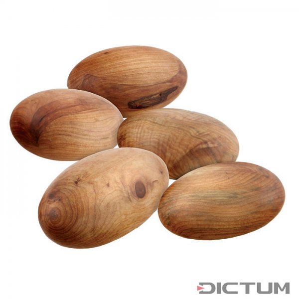 Grained Juniper, 5 Wood Pebbles