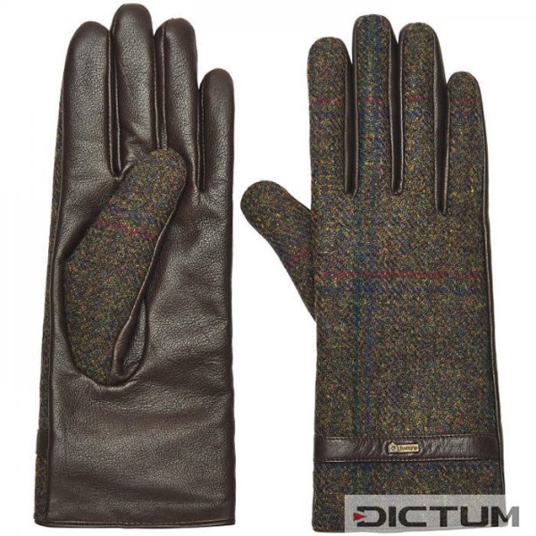 Dubarry »Ballycastle« Leather Tweed Gloves, Hemlock, Size L