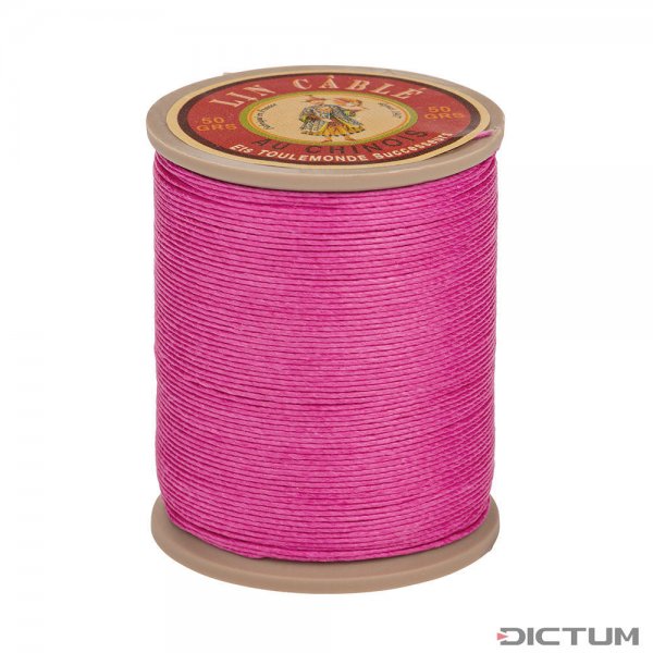 »Fil au Chinois« Waxed Linen Thread, Pink, 133 m