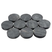 Buffalo Horn Disc, Black, Buffalo Horn Disc, Black, Ø 30 mm