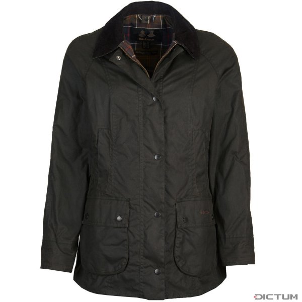 Barbour »Beadnell« Ladies’ Waxed Jacket, Olive, Size 38