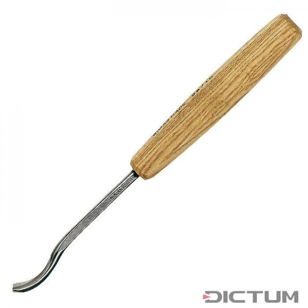 Pfeil Carving Tool, Gouge/V-Parting Tool, Short Bent, Sweep 12A / 3 mm