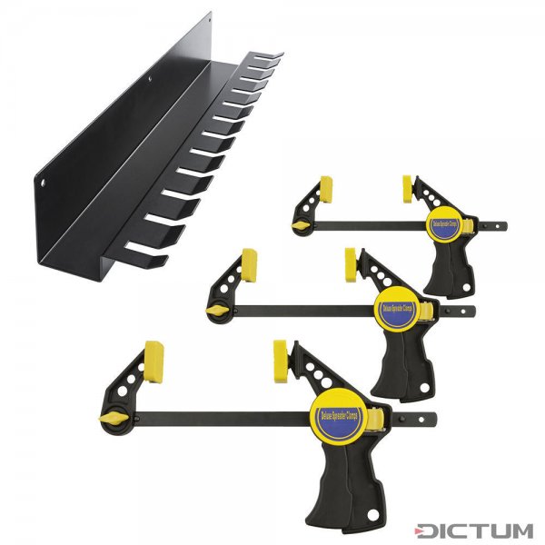 Spreader Clamp One-handed Clamps, Set with Clamp Rack