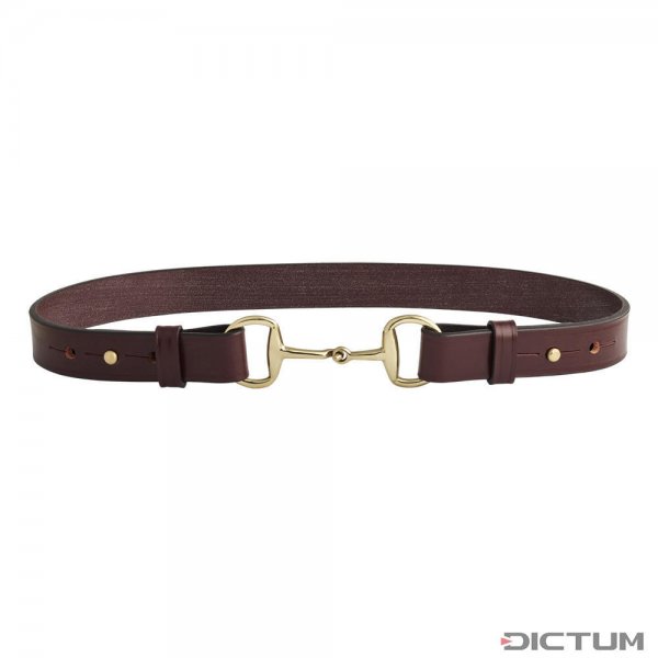 Cinturón de cuero »Ashton«, marrón oscuro, 85 cm