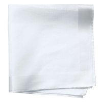 Handkerchief with White Handkerchief with White Border, Cotton, White