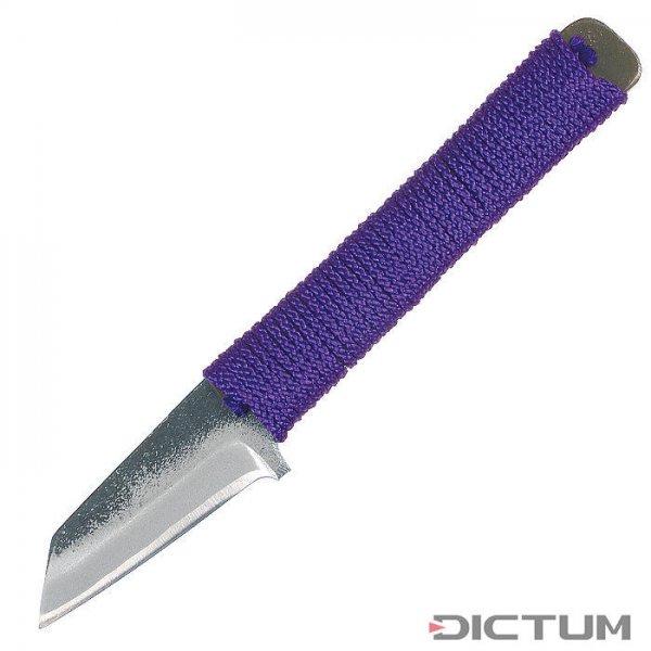 Cuchillo para tallar con mango de cuerda, filo recto