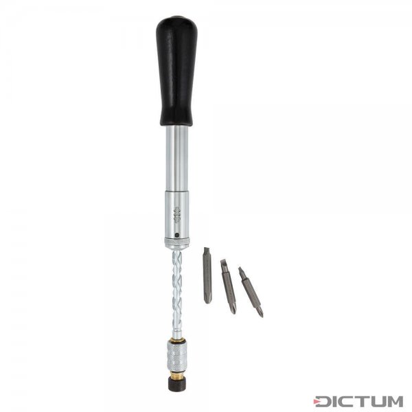 Ratchet Screwdriver 335 mm, with 3 Double-Sided Bits