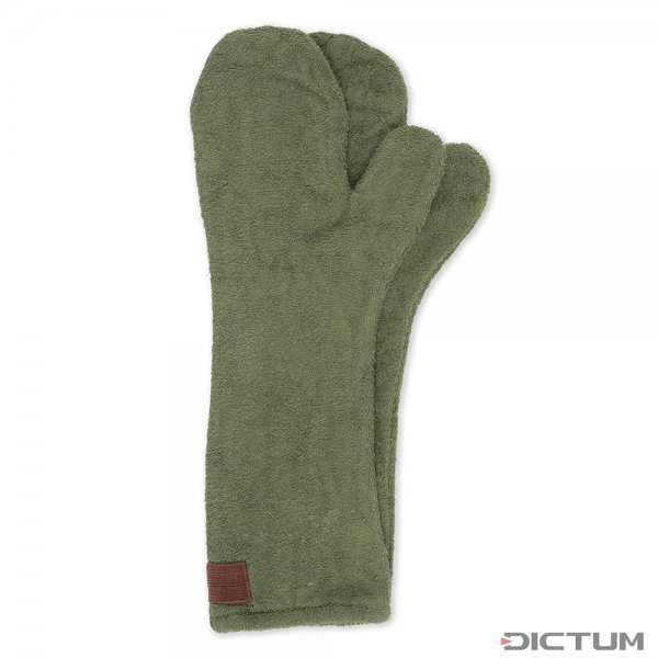 Dog Drying Mitts, Moss Green
