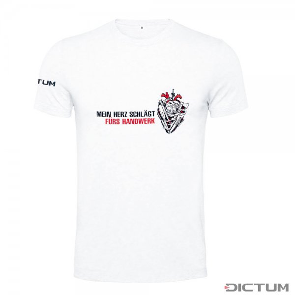 T-shirt DICTUM »Herz« (serce), biały, rozmiar S