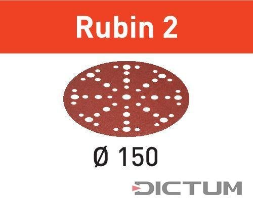 Festool Disco de lijar STF D150/48 P80 RU2/50 Rubin 2, 50 piezas