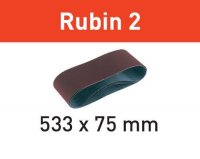 Festool Abrasive belt L533X 75-P120 RU2/10 Rubin 2, 10 Pieces