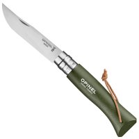 Opinel Folding Knife, No. 8, Trekking, Green