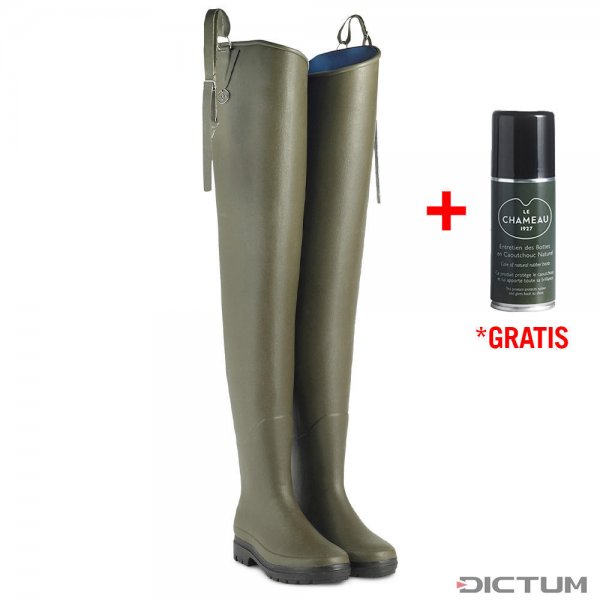 Le Chameau »Deltanord« Waders, Neoprene Lining, Vert Chameau, Size 44