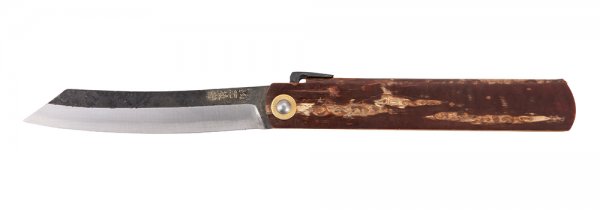 Couteau Higonokami, écorce de merisier » Kabazaiku «, peau de forge, grand