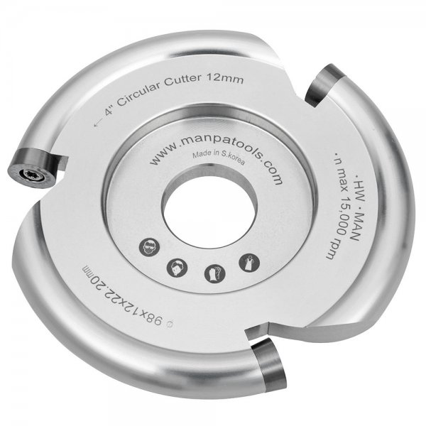 MANPA Milling Disc with Circular Cutter, 4 Inch, Ø 12 mm