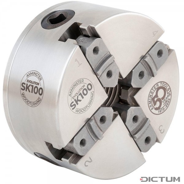 Axminster Evolution SK100 Chuck, Solo, with ASR (Euro) Locking Ring Groove