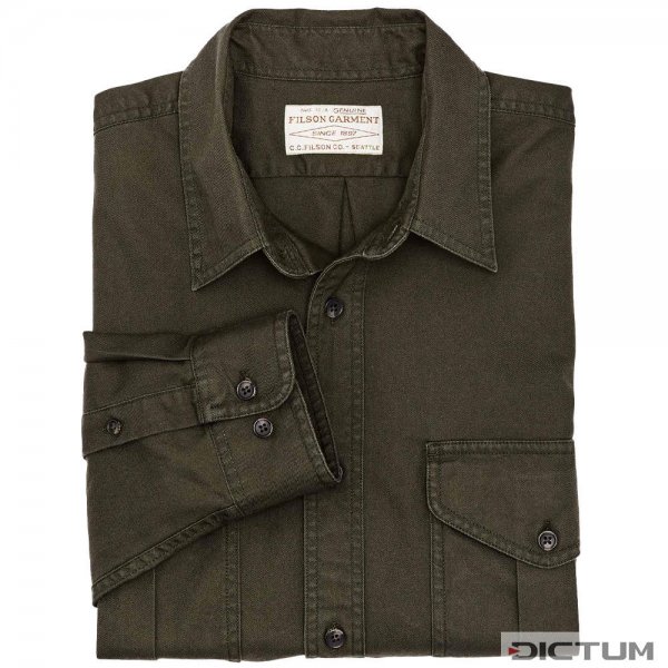 Filson LT WT Alaskan Guide Shirt, Dark Olive, Size S