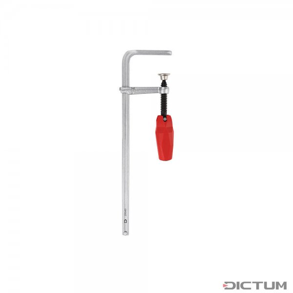 DICTUM All-steel Bar Clamp, Pivot Handle for Guide Rails, Jaw Opening 200 mm