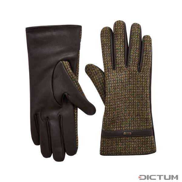 Dubarry, Leder-Tweed Handschuhe Ballycastle, heath, Größe S