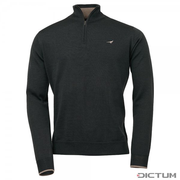 Laksen »Norfolk« Men's Zip Neck Sweater, Olive, Size XL