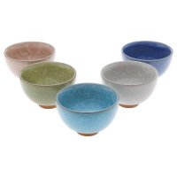 Tea Bowls Set Craquelé, 5-Piece Set