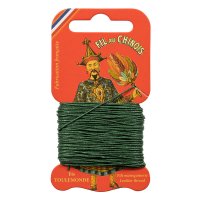 »Fil au Chinois« Waxed Linen Thread, Green, 15 m